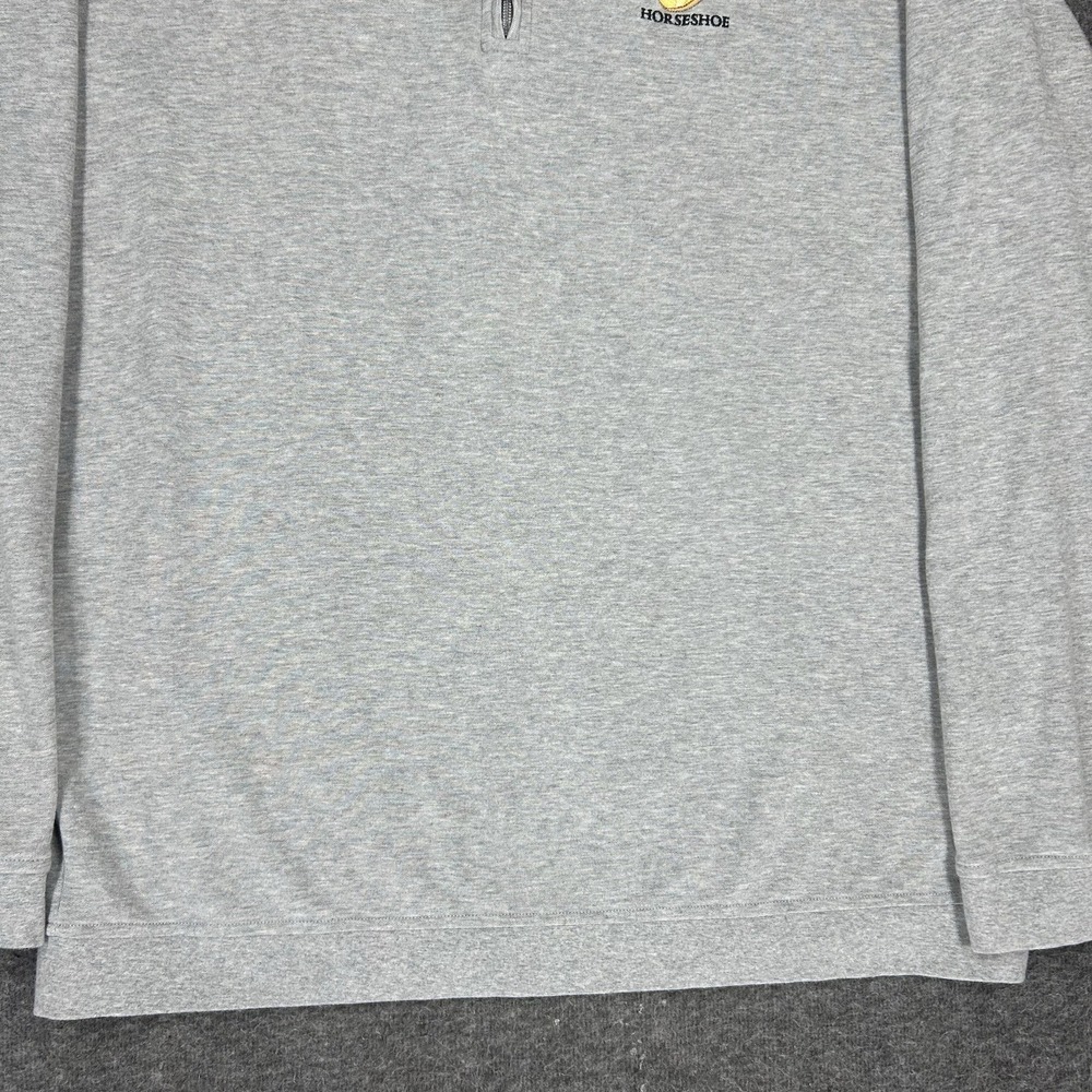 Peter Millar 1/4 Zip Pullover Men XL Gray Las Vegas Horseshoe Caesars Carano Cup - Picture 6 of 14